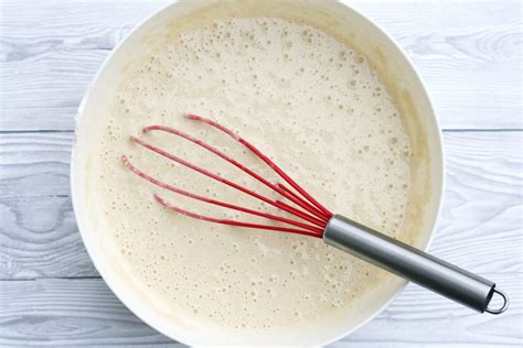 Make the blueberry pancake batter