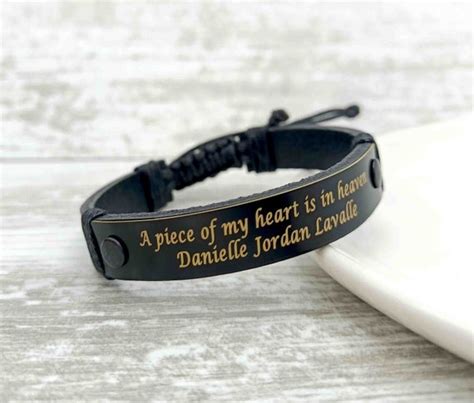 Personalized Memorial Bracelet Remembrance Sympathy T In Etsy