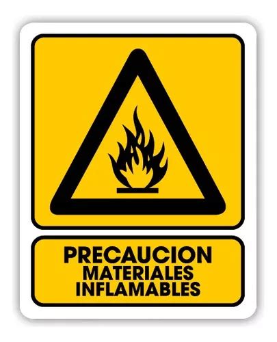 Señalamiento Precaución Materiales Inflamables 20x25