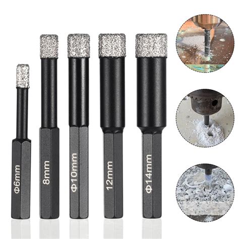 6mm 14mm Dry Diamond Drill Bits For Porcelain Granite Tile Glass