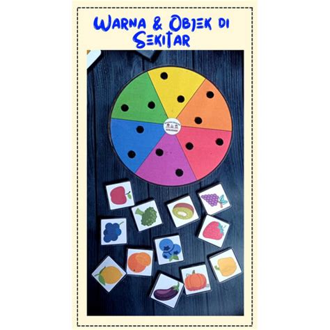 Promo Busy Page Worksheet Paud Mencocokan Warna Rainbow Wheels