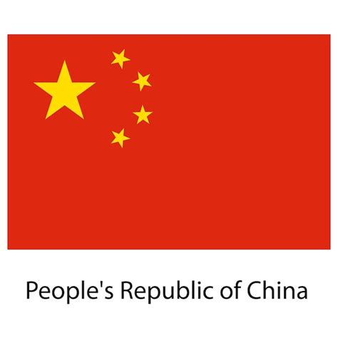 Premium Vector | Flag of the country people's republic of china Vector ...