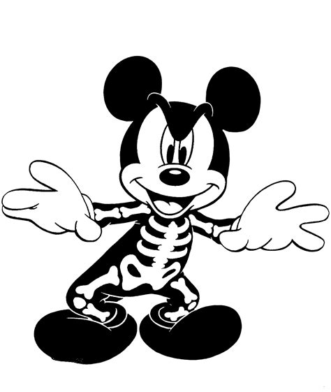 Mickey Mouse Halloween Coloring Pages