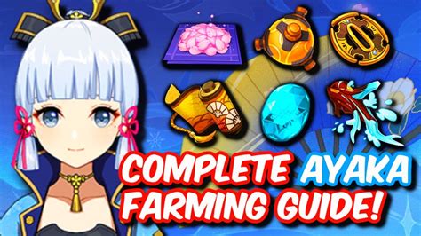 Complete Kamisato Ayaka Ascension Material And Talent Farming Guide