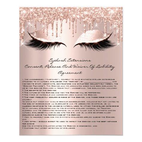 Waxing Liability Waiver Release Form Spark Rose Flyer Zazzle