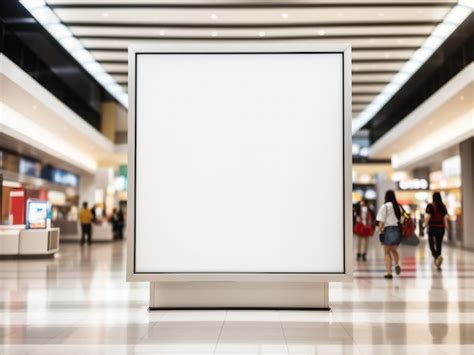 El Espacio Publicitario Espera Un Cartel En Blanco En Un Centro