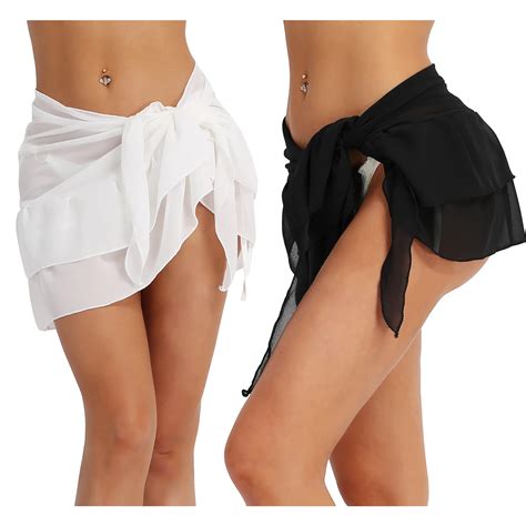 Sexy Beach Skirt Soft Chiffon Swimwear Women Beach Wear Dress Swimsuit Sarong Bikini Wrap Pareo