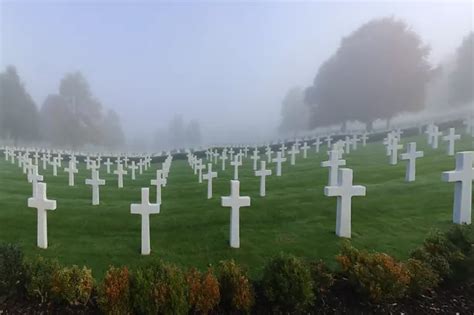 A Village Near Cambridge A Cemetery For American Servicemen During