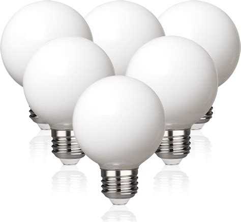 MEILUX 6 Pack G19 G60 Globe LED Light Bulbs 5 5W Dimmable 60 Watt