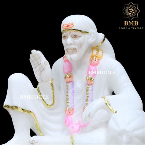 Sai Baba Statue Marble Sai Baba Idol Made In Natural White Marble In