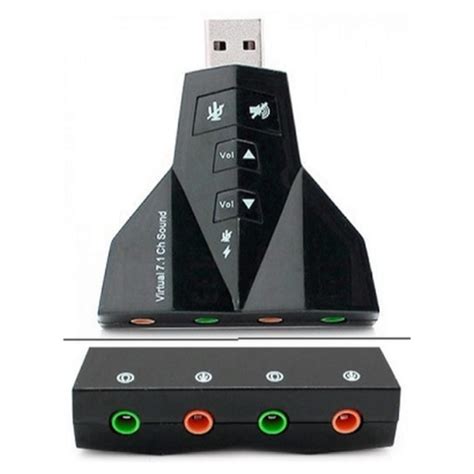 Jual Usb Sound Card 7 1 Double Virtual Soundcard 7 1 Channel Shopee