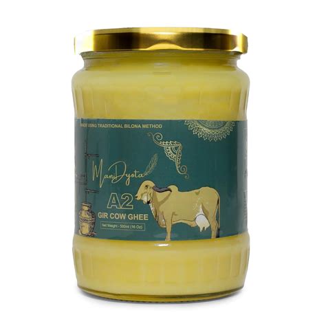 Manidyota A2 Gir Cow Desi Ghee Organic Grass Fed Churned By Bilona