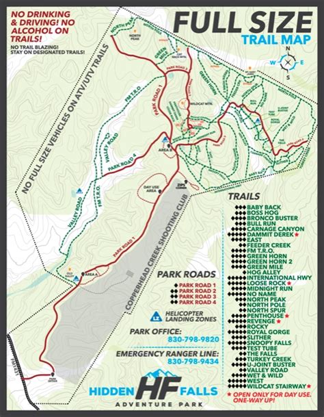 Park Trail Maps | Hidden Falls Adventure Park