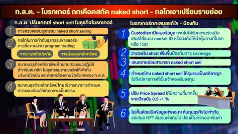 ก ล ต เปดวงถก naked short โบรกงดมาตรการสกดสดโตง