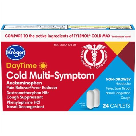 Kroger Daytime Cold Multi Symptom Relief Caplets 24 Ct Frys Food