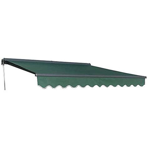 Aleko Awcm20x10green39 20 X 10 Feet Half Cassette Retractable Motorized Patio Awning Green Color