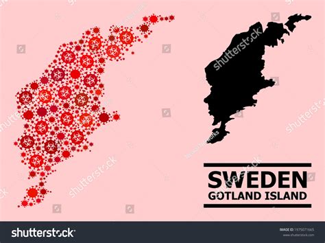 Vector Covid 2019 Composition Map Of Gotland Royalty Free Stock