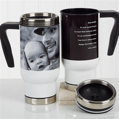 Personalized Photo Commuter Travel Mug Photo Sentiments For Him