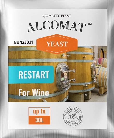 Weinhefe für Wiederaufnahme der Gärung Alcomat Restart Yeast Hefe