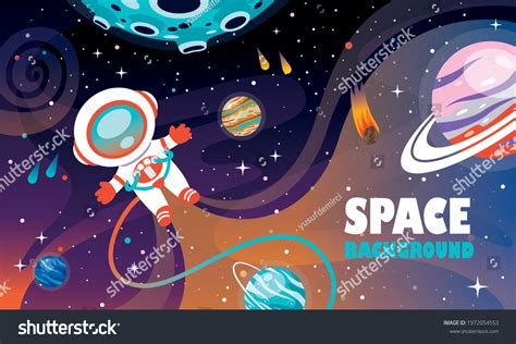 Hand Drawn Colorful Space Background Stock Vector (Royalty Free ...