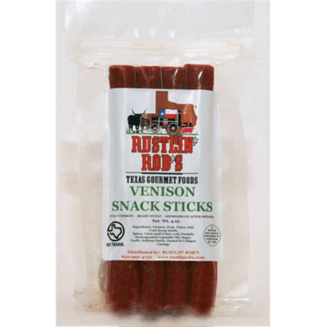 Venison Snack Sticks • Rustlin' Rob's Gourmet Texas Foods