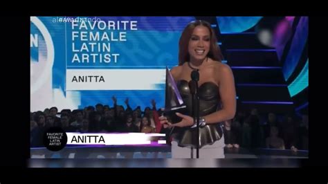 Anitta Vence A Categoria Favorite Female Latin Artist Amas Youtube