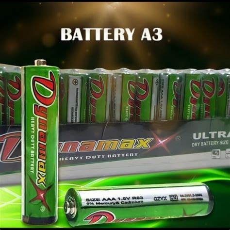 Jual Baterai A3 Dynamax Battery AAA 1 5 V 1 Pcs Shopee Indonesia