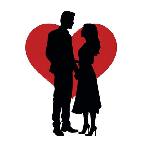 Premium Photo Silhouette Of A Man And Woman Standing Next To Each