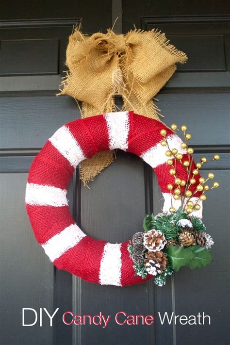 DIY Candy Cane Wreath - Pretty Providence