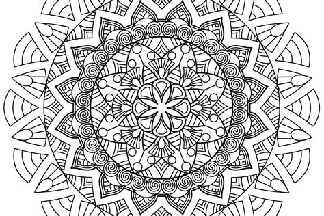 Mandala Coloration Page Pour Des Gamins Et Adultes Page Pour Relaxation