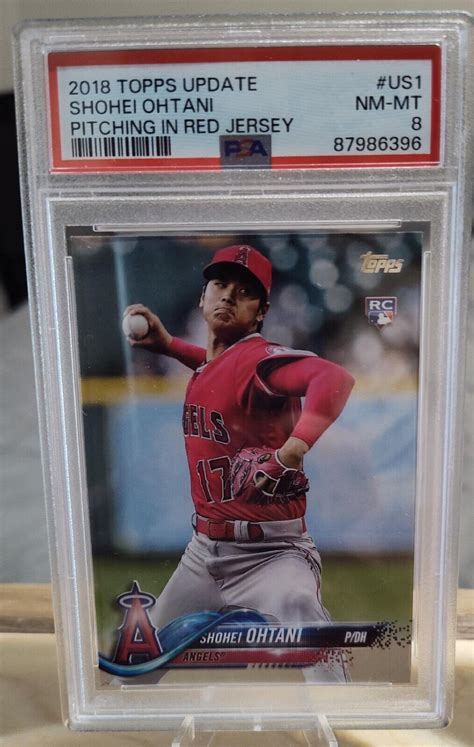 2018 Topps Update Shohei Ohtani Rc Us1 Psa 8 Nm Mint Ebay