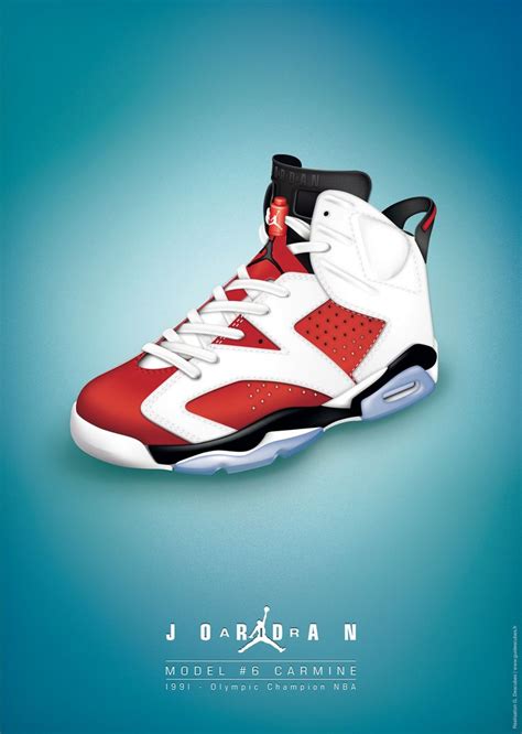 Air Jordan 6 Carmine Graphic Design Jordans Pinterest