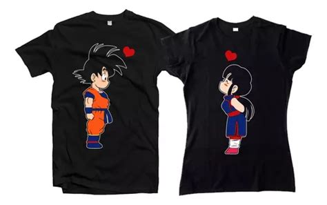 Playeras Goku Milk Dragon Ball Parejas Novios Duo 2 Piezas Meses Sin