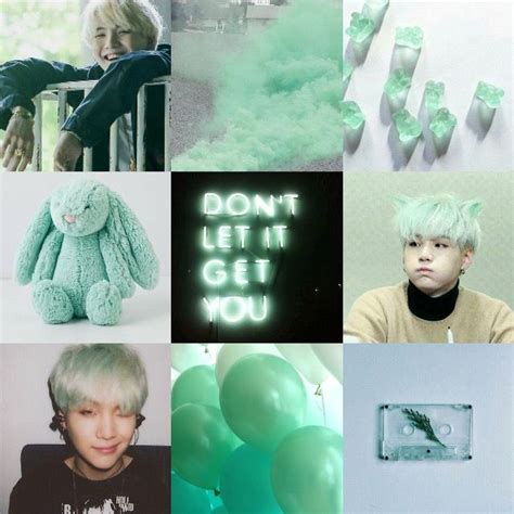 Bts Suga Kpop Aesthetic Mint Green Cute Kpop Aesthetic Bts