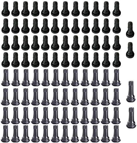 Amazon QISF 100Pcs TR413 And TR414 Snap In Standard Length Black