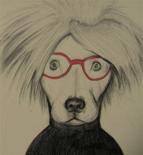 Andy Warhol dog Drawing by juliana tekova | Saatchi Art