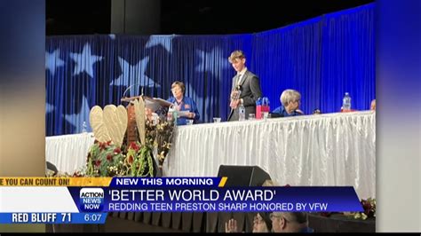 Redding Teen Preston Sharp Wins National VFW Better World Award YouTube