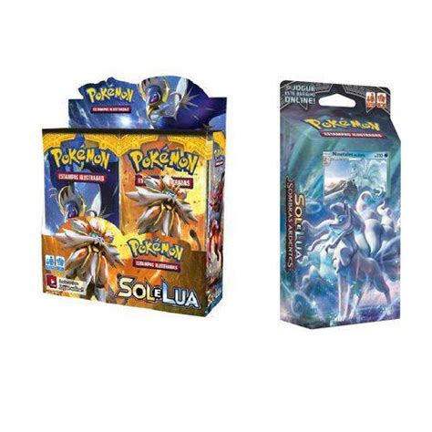 Tudo Sobre Combo Pokemon Box Sol E Lua 36 Boosters Deck