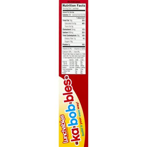 Kraft Lunchables Nutrition Facts - Nutrition Ftempo