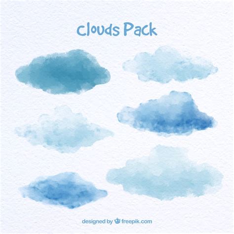 Watercolor Clouds Free Vector