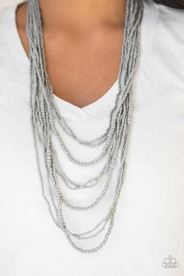 Paparazzi Totally Tonga Silver Seed Bead Necklace Carasshop