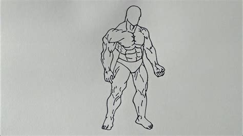 How To Draw Muscular Full Body Youtube