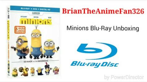 Minions Blu Ray Unboxing Youtube