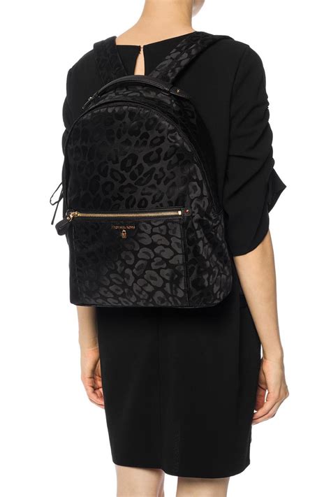 Michael Kors Kelsey Leopard Print Backpack In Black Lyst