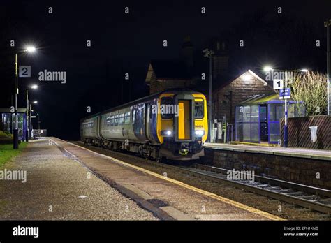 northern rail class  dmu train calling   small  platform