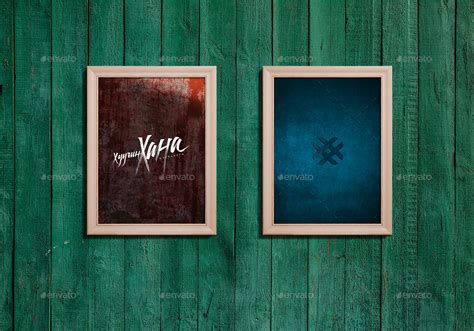 Realistic Framed Poster Holding Mock Up By Xepeec GraphicRiver