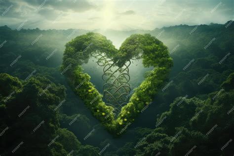 Premium AI Image | a heart shaped leafy plant