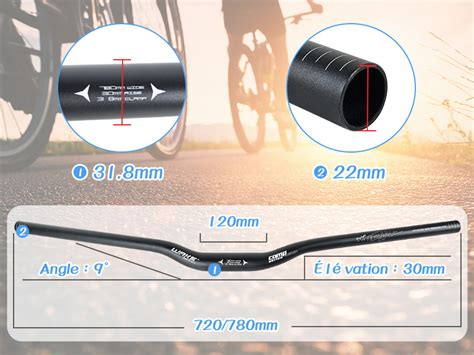 WAKE Guidon VTT Cintre VTT Alliage d aluminium Guidon de VTT diamètre