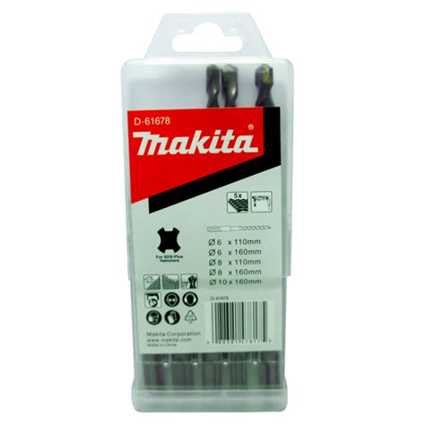 Jogo Kit De Brocas C 5 Peças P Martelete Sds Plus Makita