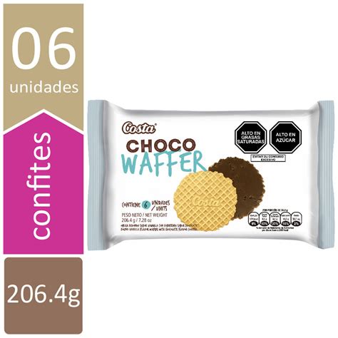 Wafer Costa Chocolate Paquete 6un Plazavea Supermercado